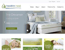 Tablet Screenshot of healthyrestmattress.com